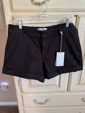 Dear John Black Cuffed Mid-Rise Women's Shorts